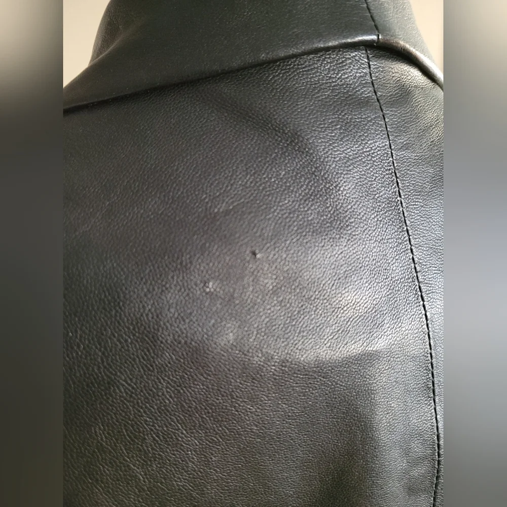 Vince Black Leather Blazer Jacket Size 2 - Picture 7 of 7